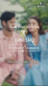 Tanishq #Festivalofdiamonds starting form 18th July’24. Get upto 20%*off on diamond jewellery value. *T&C applied | Tanishq