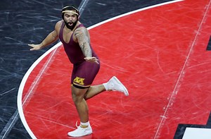 NCAA Wrestling Championships 2021 results, brackets: FINAL heavyweight bracket with final results, medal round results, All-Americans