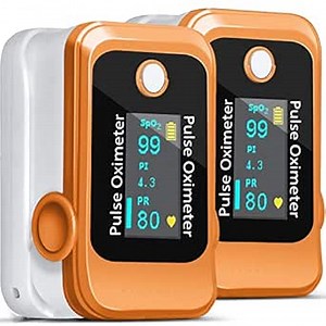 2 Pack Pulse Oximeter Fingertip Blood Oxygen Saturation Monitor and Heart Rate Monitors/Oxygen Meter Finger Pulse Oximeter