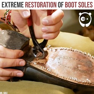 2.7K views | Extreme restoration of boot soles By Dr. Sole (youtube.com/channel/UCm1C6pjjN3d9ireopg3UVwQ) Dr. Sole Partner: Dr. Sole IG: https://www.instagram.com/dr_sole_originals/ FB: https://www.facebook.com/drsole2011 YT: https://www.youtube.com/channel/UCm1C6pjjN3d9ireopg3UVwQ | Mẹo Panda Xinh | Facebook