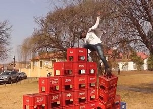 Crate Challenge craze hits SA: The higher they climb, the harder they fall [watch]