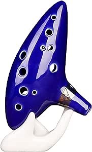 Zelda Ocarina, Ocarina 12-Hole Alto C Ceramic Piccolo,Ocarina with Stand, Zelda Instrument Gift for Children Adults with Storage Bag