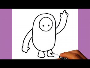 HOW TO DRAW FALL GUY Step by step