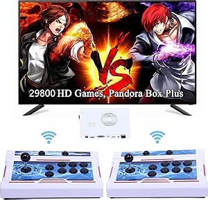 GWALSNTH 29800 in 1 Wireless Pandora Box Bluetooth Arcade Games Console,1280X720 Display,3D Games,Search/Save/Hide/Pause Games,1-4 Players …