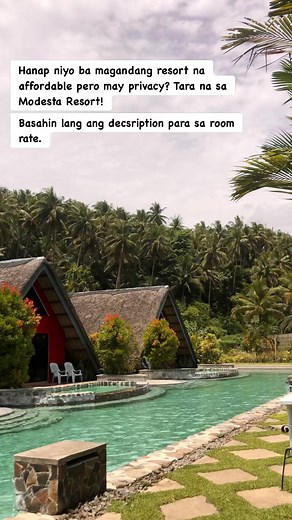 • MODESTA RESORT •Featured amenities & rates: • CABIN 1 VILLAS • -With private pool & lap pool. -6k. Maximum 6pax. Note: More than 6pax, add 500/head. (Max. of 2pax can be added.) AMENITIES:-WIFI -Airconditioned rooms-1 bedroom. QUEEN size bed. -ATTIC w/ 4 single mattress. - Sala set- Full kitchen and bath- Hot & Cold Shower- Cooking Utensils- Stove- Refrigerator | Luvindiknows
