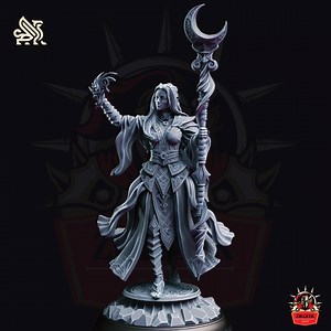 Drow Female Cleric Priestess Miniature: 28/32/38mm Fantasy RPG Mini for Dnd, TTRPG - Etsy Australia