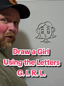 How to Draw a Girl Using the Word 'GIRL'