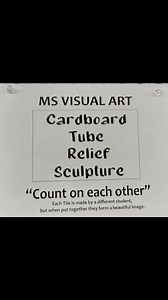 #Repost @arts.academy.woods —— AAW Students created a mix media cardboard tube relief. Each panel was created by a student. When the panels are put together to create a beautiful mural. #art #students #artseducation #studentartwork #studentartists | Arts Academy in the Woods - Prepare for Possibility.