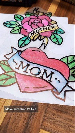 Tattoo pins! For all those badass moms out there! 💘💪 Trace tattoo images onto Shrinky Dinks with a permanent maker. Color it in with colored pencils and shrink down! (Follow the directions on package.) Hot glue pin or magnet! #worx #makerx #worxpartner #shrinkydinks #momtattoo #momtattoos #traditionaltattoo #heatgun #mothersdaygift #mothersdayideas #mothersdaydiy #momlife @worxtools | Crafty Lumberjacks