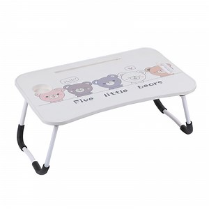 [Hot Item] Folding Laptop Table with Slot Hole Home Office Lap Desk