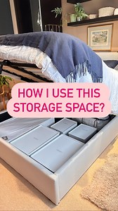 Ottoman beds are brilliant for storage and this is how I use our king sized spare bed. What do you keep under yours? @ikeauk #storageideas #bedroomstorage #storagesolutions | Benella - Professional Organiser