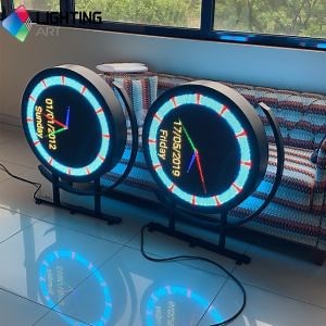 [Hot Item] LED P4.68 Outdoor Double Sided Round Shape Logo Display Signboard Screen