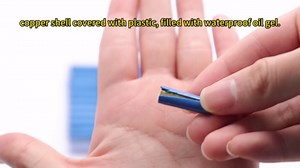 100PCS B Connectors Wire Splices Gel Filled(Blue),Low Voltage Gel Dolphin Connectors,Waterproof Electrical Wire Crimp Bean Type Cable Connector