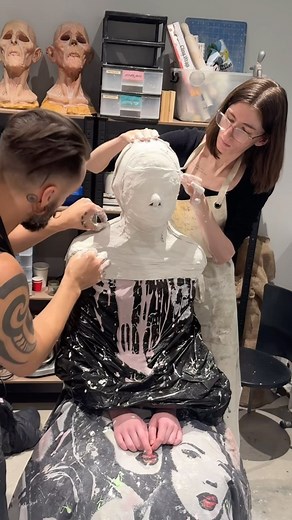 Life casting in preparation for character/ creature makeup. . . #sfxmakeuptutorials #sfxmakeup #student #mediamakeup #makeup #lifecasting | Media Makeup