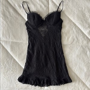 Victoria's Secret Black Lace Chemise