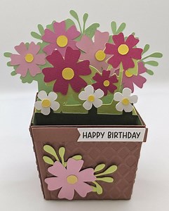 Pop up Flower Pot Card for All Occasions - Pinks - Etsy Australia