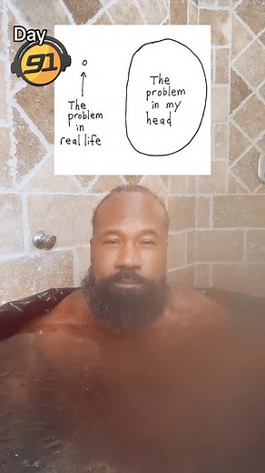 Please excuse my dirty camera! Day 91 of my Cold Plunge journey! Water was 48 degrees! Message: Problems are ever as big in Real life as they are in your head! #coldplunge #icebath #problems | Triple Jay's Pizza