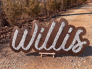 24” Stone Inlay Last Name Sign - Etsy