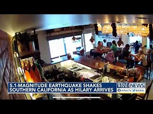 On cam: Earthquake shakes California cafe with people inside