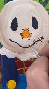 65K views · 1.1K reactions | [Clip] Painting a scarecrow! #art #acrylicpainting #falldecor #scarecrow #easypainting #beginnerfriendly #scarecrows | Emily Seilhamer Art | Facebook