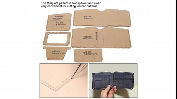 Wallet Pattern Template, Hand‑Made Acrylic Template Set, Leather for Relatives Friends