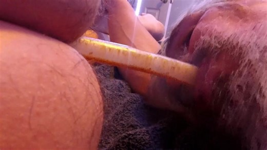 He was sleeping. Shit Tube Drink Part 1 of 2