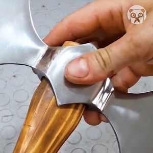 364K views · 493 reactions | Turning rusty I-beam into a shiny double bladed axe | Crafty School | Facebook