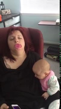 Grandma put to Sleep by Baby