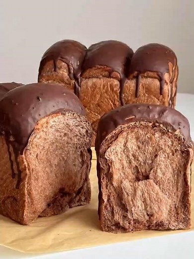 Low-Sugar, Low-Oil Chocolate Crunch Toast 🍫 | No-Knead #healthydessert #easydessert #easyrecipe