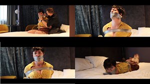 Pixie asked to be tightly tied up and massively gagged so that she can struggle hard, and has her wish come true with a very tight duct tape tie up, mouth stuffing and wraparound duct tape gag and she struggles furiously in a fun role play! - MKV | Clips4sale