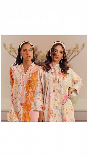 LA FLEUR; Basics by Annus Abrar ✨ Fun and floral - A feminine color palette with intricate details on the finest fabric for the season setting refreshing yet relaxed vibe. AVAILABLE ONLINE at www.annusabrar.net #AnnusAbrar #AABasics #LaFleur #Elemental | Annus Abrar