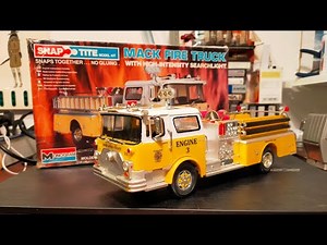 Model kit Tuesday: 1984 Monogram Mack CF fire truck 1/32 "snap-tite" kit.