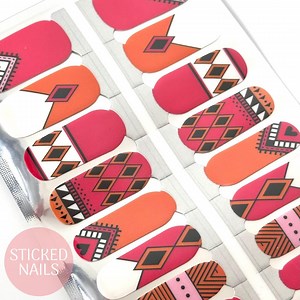 Aztec Tribal | Nail Stickers | Nail Wraps | Nail Strips | Stick Nails - Etsy UK