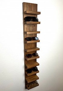Sunglasses Shelf | Extra Large | Floating Shelf | Entryway Organization | Eyeglass Rack | Quality Wooden Hanging Shelf | Minimalist - Etsy UK