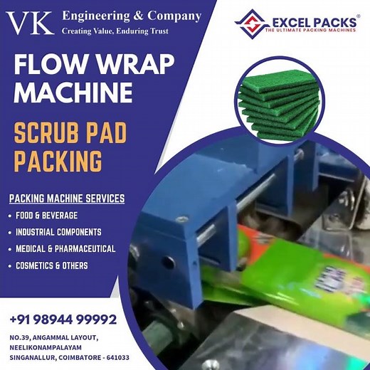 Flow Warp Machine I packaging machine I All packing solutions I Scrub Pad packaging