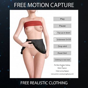 Free Motion capture with skirt play - Scenes -