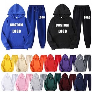 [Hot Item] Custom Logo Polyester Track Suits Men Jogger Sportswear Set Wholesale Blank Sweat Suit Unisex Sweatpants and Hoodie Set