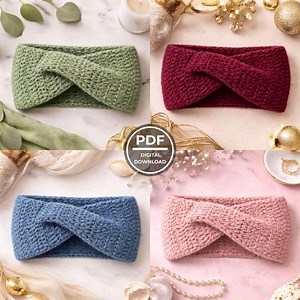 Crochet Pattern PDF, Twisted Earwarmer, Turban Headband, Beginner Handmade, Instant Download, Beginner-friendly Pattern - Etsy Australia