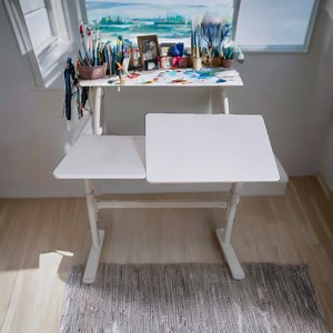 [Hot Item] Ergonomic Kids Smart Reading Table with Bookshelf Home Furniture Height Adjustable Children Study Desk