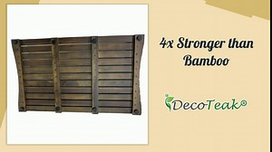 DecoTeak, Teak Shower Mat, Wood, Teak Shower Mat for Inside Shower, 31 inch x 18 inch, in Woodland Brown