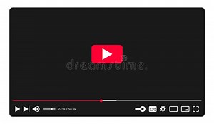 Social Media Video Player Screen Template. Flat Mockup, App, Ui Ux. Channel Interface. Social Media Concept Stock Vector - Illustration of application, layout: 387543114