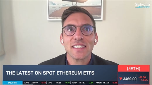🎙️ “This is a buy in the short-term and the long-term.” With the launch of spot #ethereum ETFs on the horizon, Alexander Blume & Mark Connors share their expectations for inflows and volatility as compared to the #bitcoin ETFs with Nicole Petallides. #BTC #cryptocurrency #crypto | Schwab Network