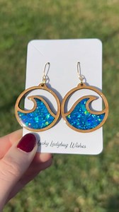 3.1K views · 105 reactions | The wooden wave earrings! 懶 . . . #earrings #earringstyle #earringshop #earringsoftheday #resinearringsmaking #earringsofinstagram #earringslover #earringsaddict #earringshandmade #handmade #handmadejewelry #handmadewithlove #resinart #resinearrings #resinjewellerymaking #luckyladybugwishes #resinjewelry #resin #resinearrings | Lucky ladybug Wishes | Facebook