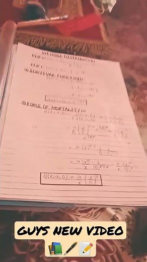 Weibull Distribution | PDF | CDF | SURVIVAL FUNCTION | FORCE OF MORTALITY.
