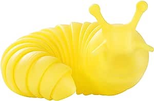 Slug Fidget Toy, Articulated Slug Toy for Adults & Kids, Relief Anti-Anxiety Slug Toys is Ideal for Gifts(Yellow)