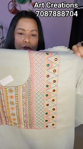 Lambani handloom handwork mirror work kurties!! Brand Name Art Creations WhatsApp No. 7087888704 | Indradhanush Live Shop