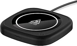 Coffee Warmer for Desk Mug Warmer Auto Shut Off Induction Electric Beverrage Warmer Cup Warmer Plate for Milk Tea (Black)