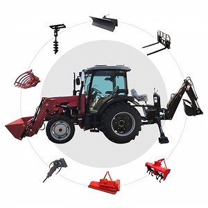 [Hot Item] Saao Tractor Loader Backhoe 4X4 Mini Farm Tractor with Loader and Backhoe