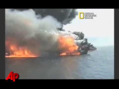 Raw Video: Oil Platform Collapses in Gulf
