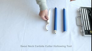 Carbide Tipped Wood Turning Tools, for Lathe Finisher, Rougher, Swan Neck Hollowing Lathe Tools with Removable Alloy Handle and Diamond Round Square Carbide Inserts